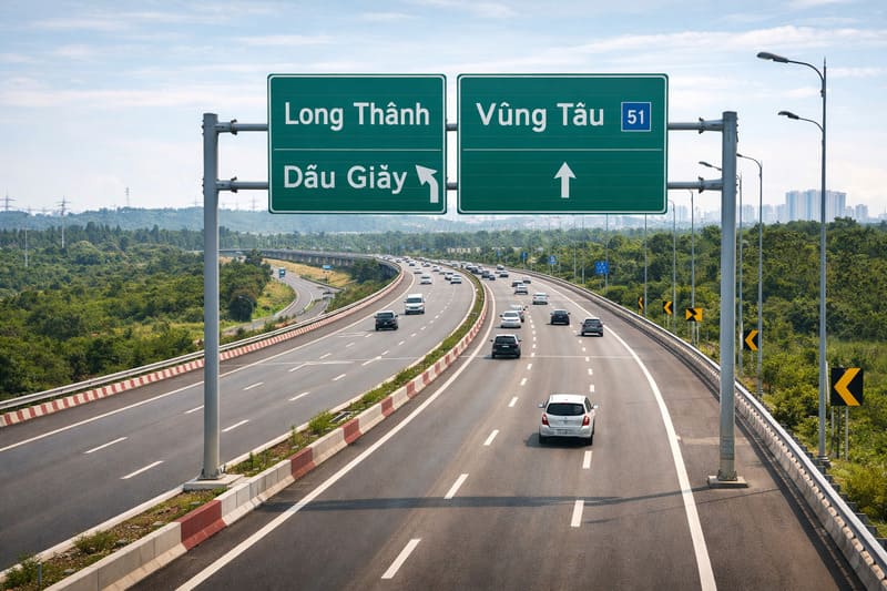 xe đi tuyến đường cao tốc Sài Gòn đi Vũng Tàu nhanh chóng