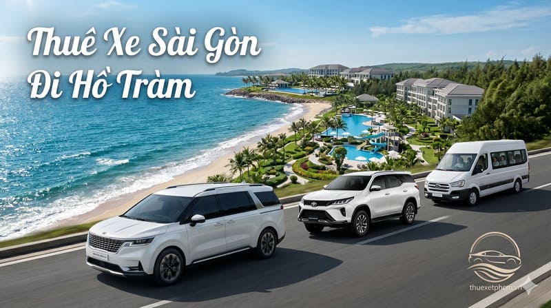 Dịch vụ thuê xe Sài Gòn đi Hồ Tràm cao cấp với dàn xe 7 chỗ và 16 chỗ đời mới.